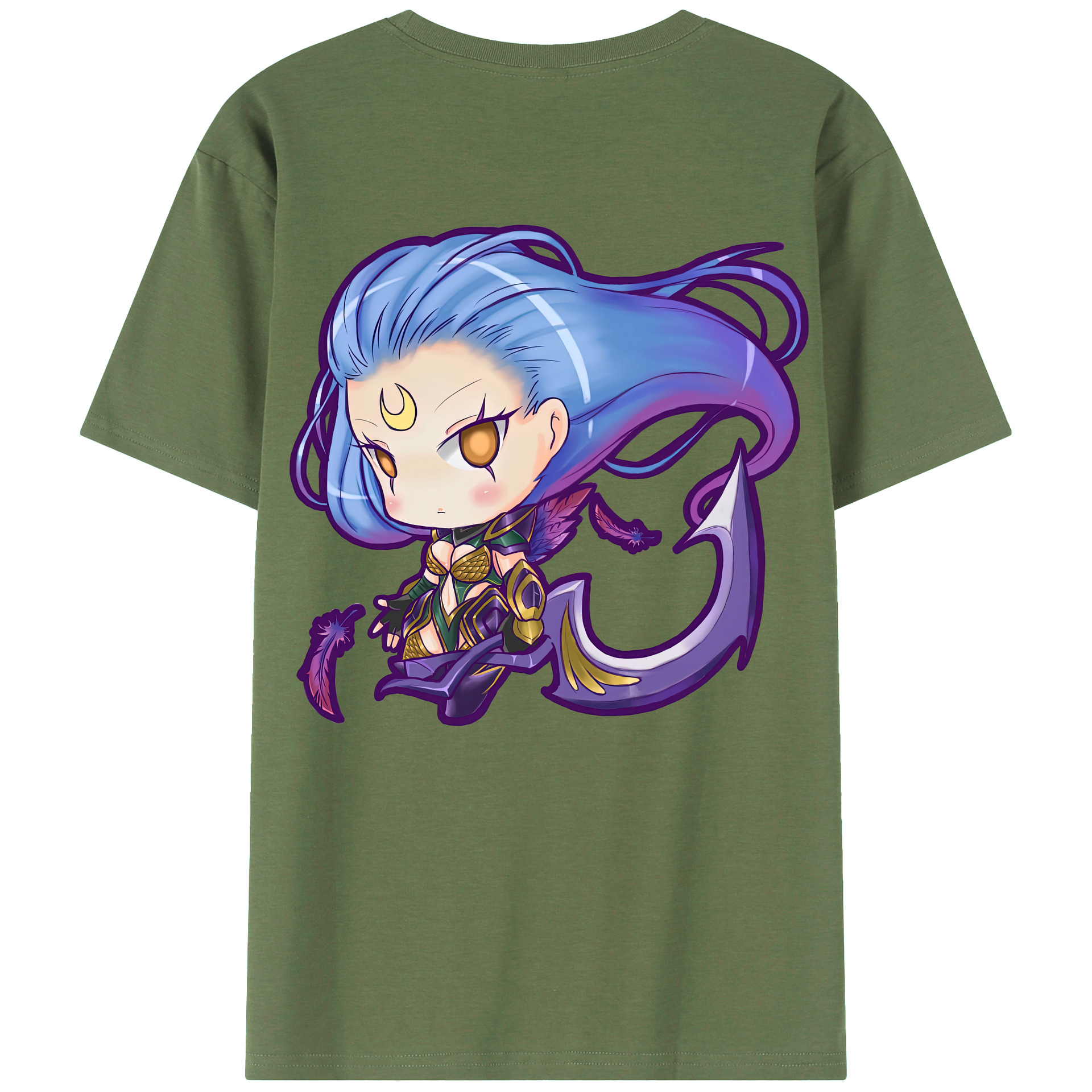 （画像用） リーグ・オブ・レジェンド League of Legends LOL 綿100％ メンズ半袖Tシャツ（バックプリント） 通気性